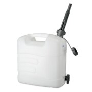 Wasserkanister mit Ablasshahn und Auslaufrohr